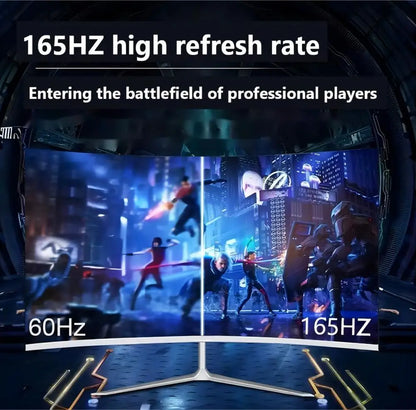 CHUBAN 24 inch monitor 1K curved game screen 165Hz high-definition display VA light screen 1920 * 1080P HDMI compatible audio
