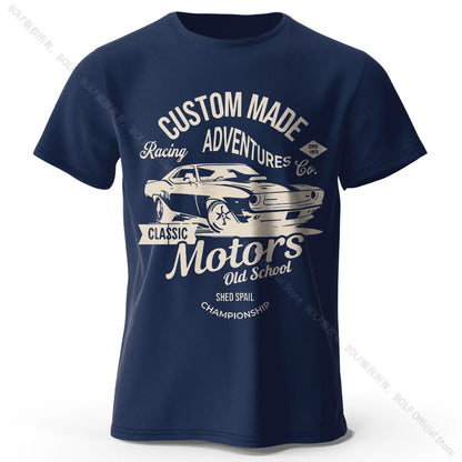 T-shirt homme BOLF – Coton peigné respirant et impression DTF haute précision