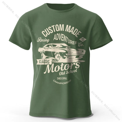 T-shirt homme BOLF – Coton peigné respirant et impression DTF haute précision