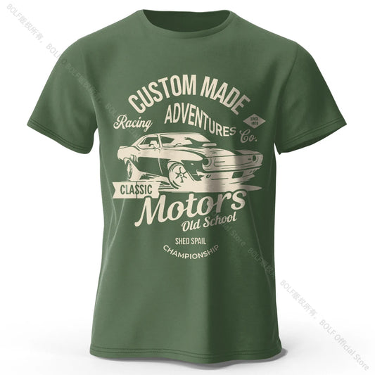 T-shirt homme BOLF – Coton peigné respirant et impression DTF haute précision