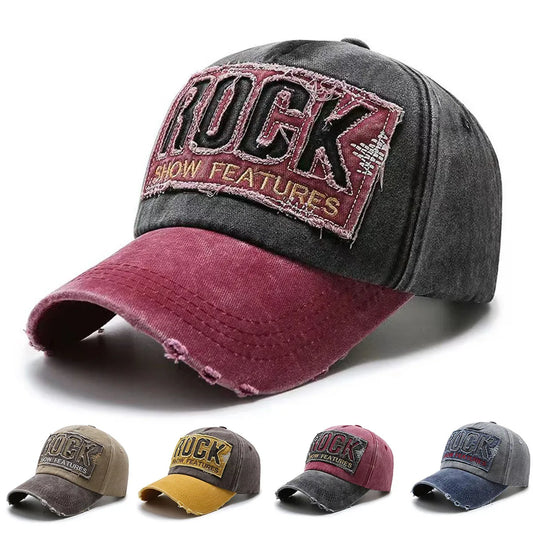 Casquette Baseball Rock Brodée en Coton – Snapback Unisexe Haute Qualité