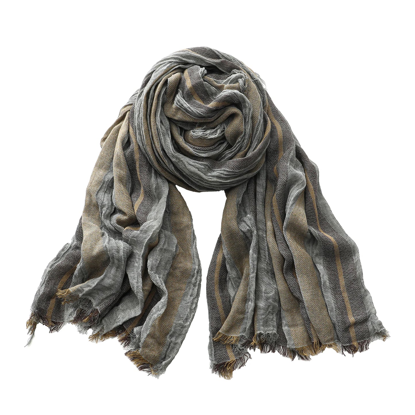 🧣 Écharpe Homme Coton & Lin JJYANJIN – Style Décontracté & Confortable