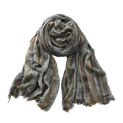 🧣 Écharpe Homme Coton & Lin JJYANJIN – Style Décontracté & Confortable