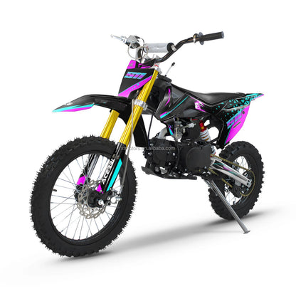 Nouveau Moto essence 125cc moteur coup de pied et démarrage électrique adulte Dirtbike