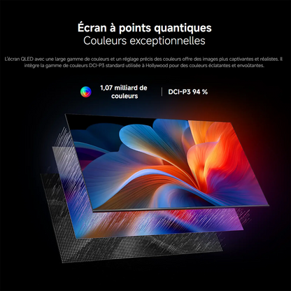 Xiaomi France |  Xiaomi TV A Pro 50 2026, Écran QLED 4K, Son immersif avec Dolby Audio™, DTS:X, DTS Virtual:X, Compatible HDR10+ ,1,07 milliard de couleurs, DCI-P3 94 %