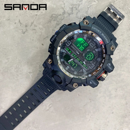 2022 Sanda Top Brand Sports Men's Watches Military Quartz Watch Man Waterproof Wristwatch For Men Clock Shock Relogios Masculino