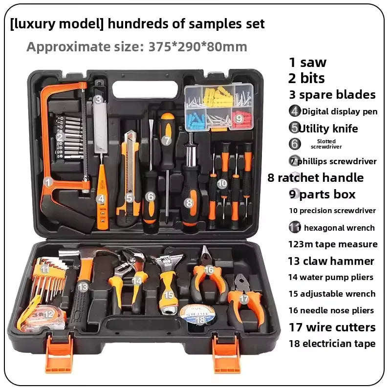 Kit d’outils de quincaillerie domestique – Boîte à outils complète multifonction