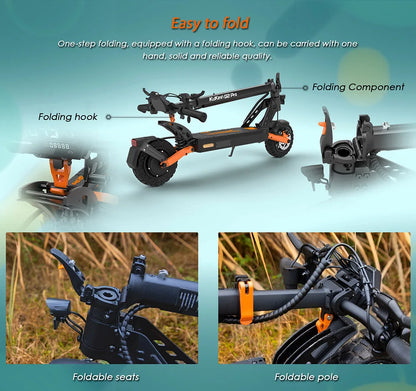 KuKirin G2 Pro VMP Scooter électrique 500W 48V 15.6Ah 9 pouces tout-terrain pneu pliable Scooter électrique 25 KM/H vitesse 65KM portée