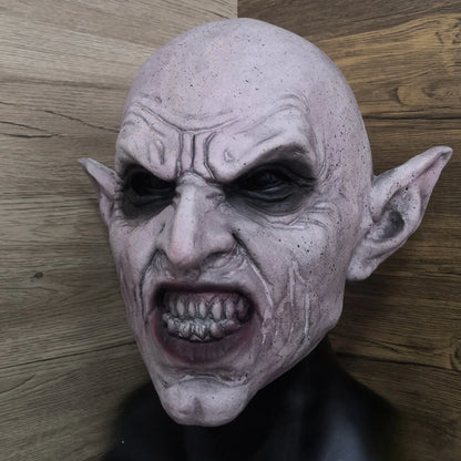 Masque Nosferatu Gris Vampire en Caoutchouc – Halloween & Cosplay Effrayant