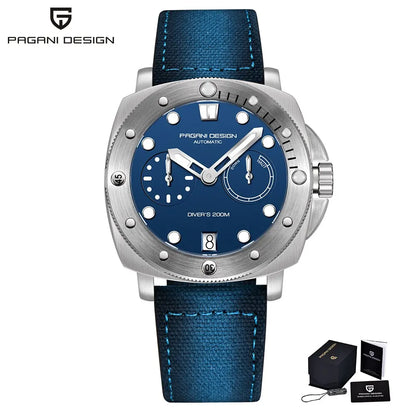 PAGANI Design New Men Automatic Mechanical Watches Diver Watch For Top Brand Luxury 200M Waterproof AR Sapphire Watch for Men