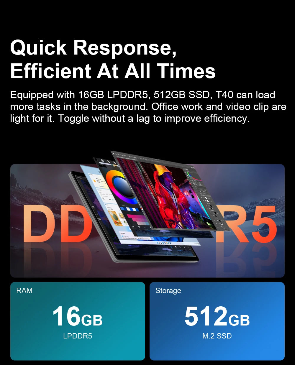 PC Portable 2-en-1 : Performance et Polyvalence avec l'écran tactile 1200P