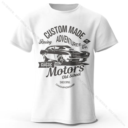 T-shirt homme BOLF – Coton peigné respirant et impression DTF haute précision