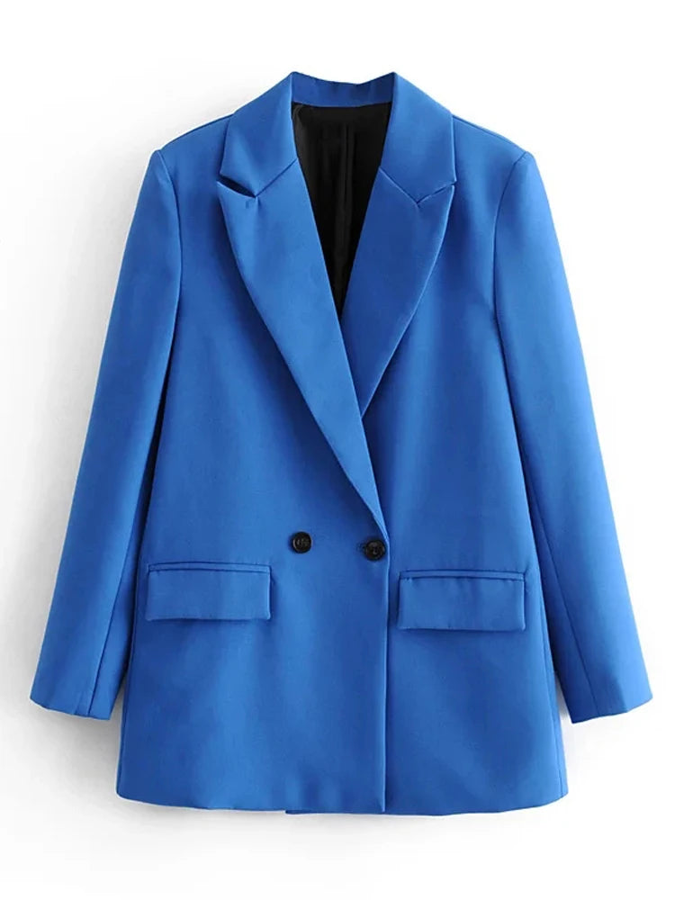 Blazer TRAF pour femme noir, beige, kaki, bleu, vert, gris - Manteau de mode pour femme, veste de bureau, blazers pour femmes, vêtements d'extérieur 2024