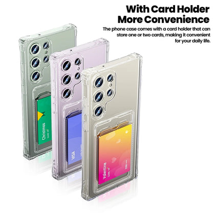 Étui Transparent Toocki avec Porte-Cartes – Coque Souple en PC + TPU pour Smartphone