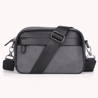 Sac à Épaule de Business Décontracté pour Hommes en Cuir PU Sac Messager à Large Sangle Sacs Bandoulière à Carreaux Plaid Designer Sacs à Bandoulière pour Hommes