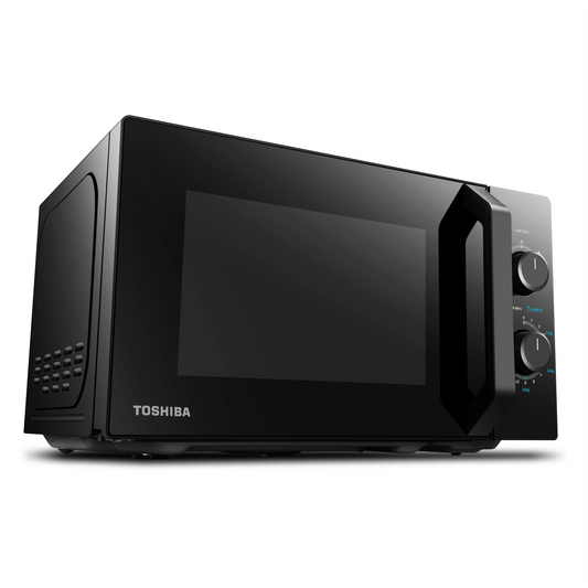 Toshiba Four à micro-ondes MW2-MM20P(BK) 20 l, 800 W, 5 Matériaux recyclables avec fonction de dégivrage pratique, Éclairage LED, MW2-MM20P(BK)