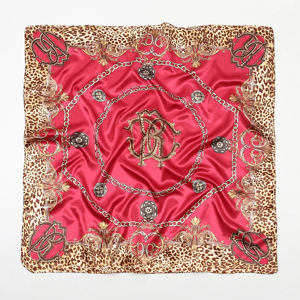 🧣 Foulard Carré Léopard LMLAVEN – Chic, Rock & Multifonction