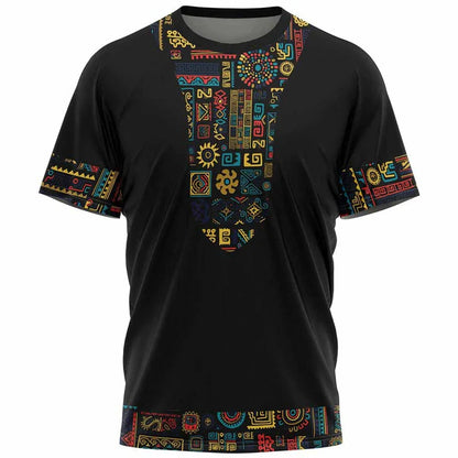 T-shirt Ethnique Tribal Dashiki – Impression 3D Africaine – Unisexe