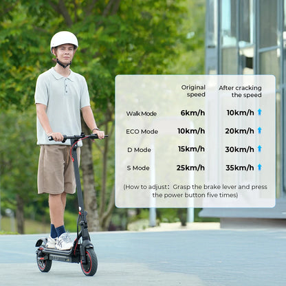 iScooter W7 – Scooter Électrique Adulte 650W, 35 km/h, Autonomie 40 km, Pliable – Batterie 36V 10.5Ah, Pneus 8.5