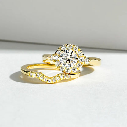 Bague Femme Argent 925 Sterling avec Moissanite – Trendy pour Engagement
