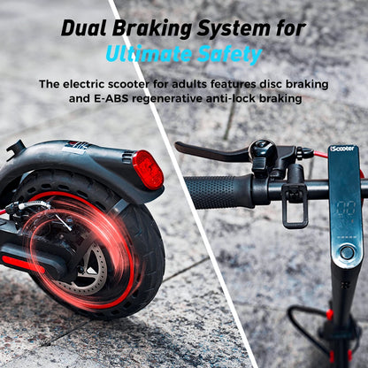 iScooter Trottinette électrique i9 8,5 pouces 350 W 7,5 Ah 30 km/h pour adultes, autonomie maximale de 30 km, avec application