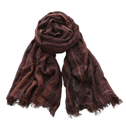 🧣 Écharpe Homme Coton & Lin JJYANJIN – Style Décontracté & Confortable