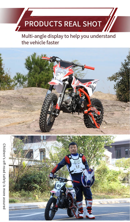 🏍️ Kids Dirt Bike 50cc – Moto Cross 4 Temps pour Enfant