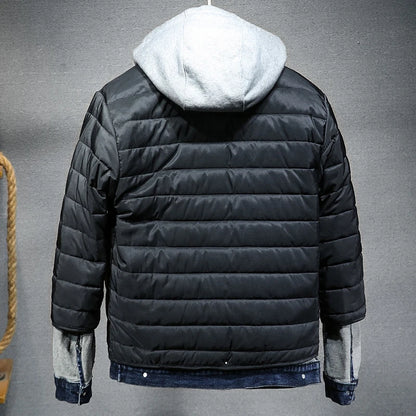 Veste en denim homme WTHINLEE – Hiver, capuche et doublure chaude