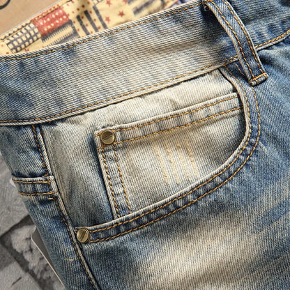 2024 Nouveaux Jeans Rétro Déchirés Slim pour Hommes