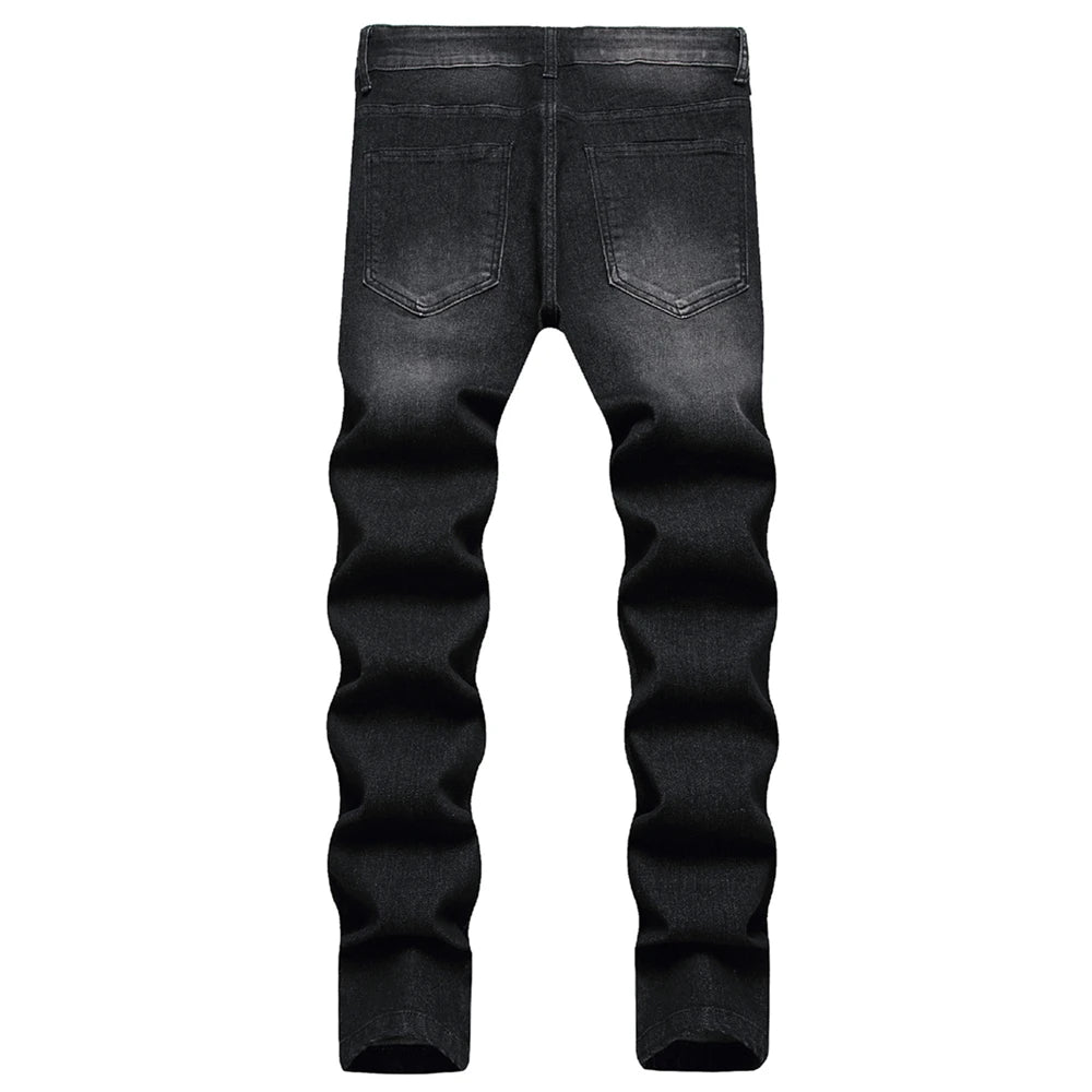 Jeans de Moto pour Hommes - Style Ripped et Distressed