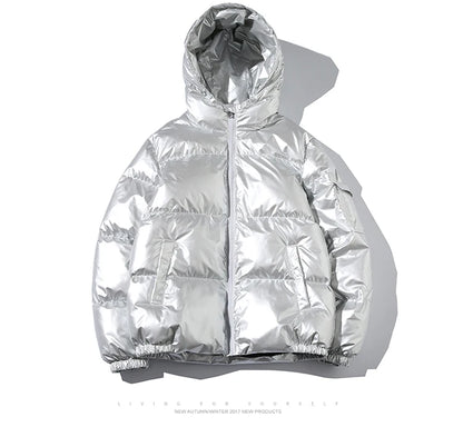 Parka hiver c à capuche imperméablesolide décontracté