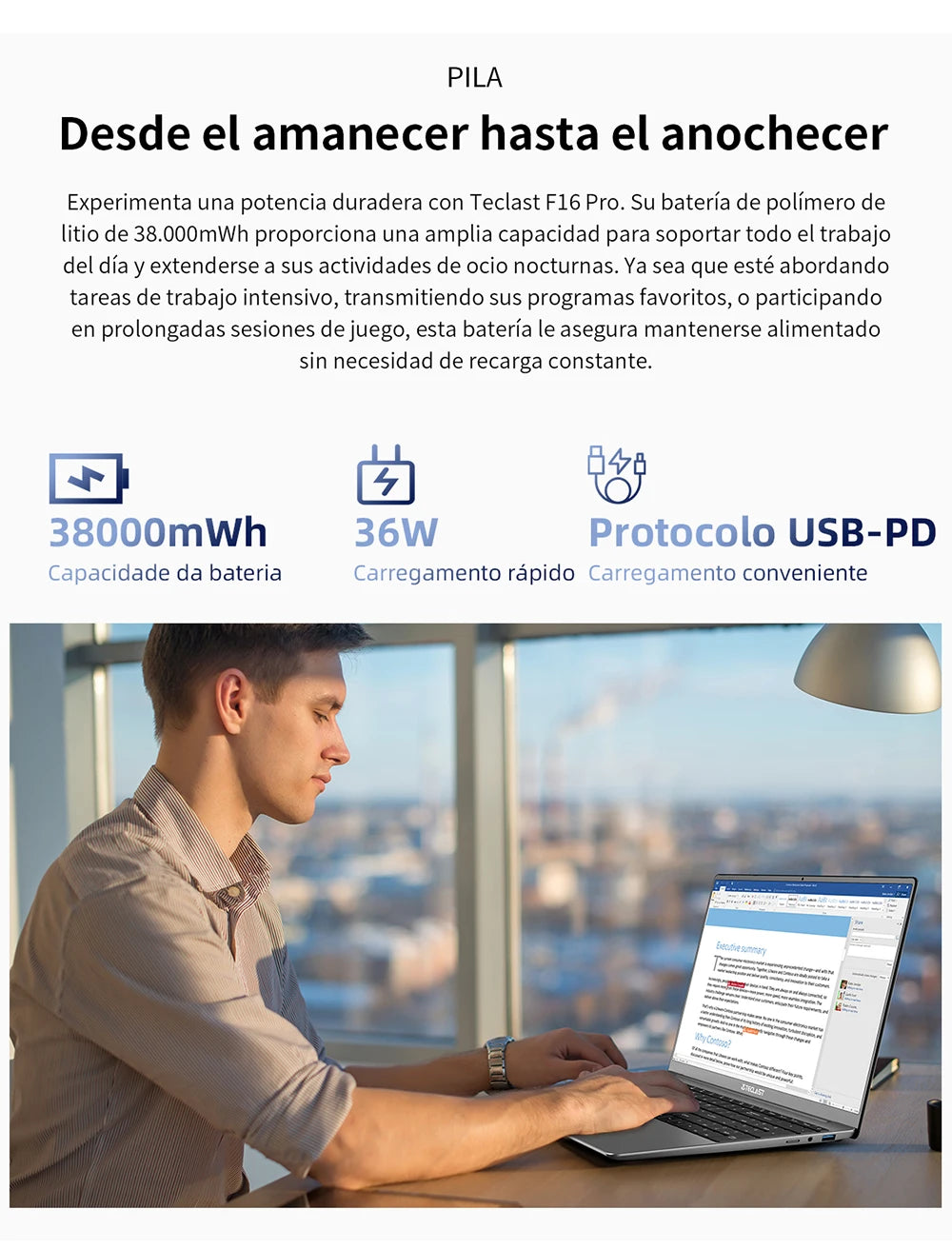 【Nouveau】 Ordinateur portable Teclast F16Pro 15,6" 1920X1080, 12 Go / 16 Go de Ram, 256 Go / 512 Go Rom, clavier rétroéclairé, pour Intel N95, Mini-Hdmi