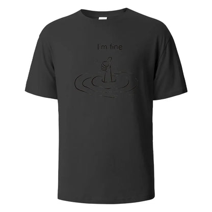 T'm Fine T-shirt unisexe – 100% coton, oversize, décontracté et respirant pour été