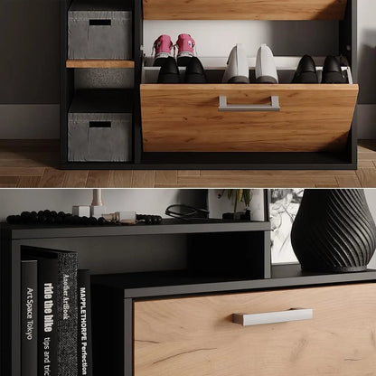 Meuble à Chaussures Moderne Orlando – 3 Tiroirs, Bois Mélaminé, Couloir, Style Élégant