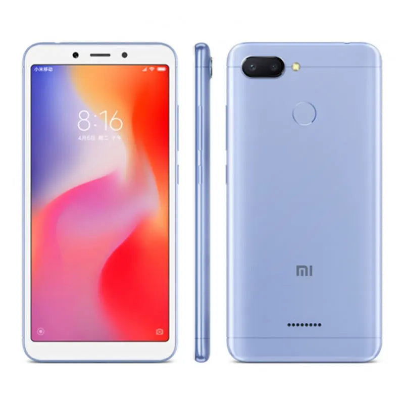 Xiaomi-Smartphone Redmi 6 avec Google Play, téléphone portable, plein écran 5.45 ", AI Face ing, d'occasion