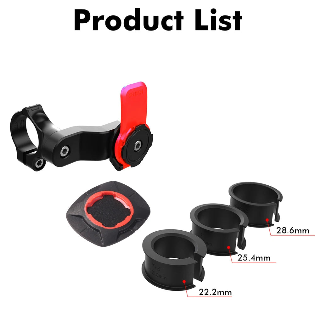Support Téléphone Vélo Guidon – Amortisseur Antichoc, Universel, Détachable et Facile à Installer (VTT, Moto, Scooter)