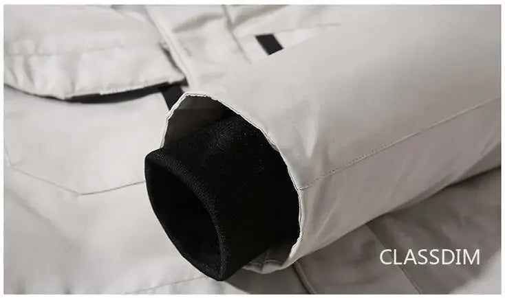 Veste à capuche en duvet de canard pour hommes  Parka d’hiver chaude et coupe-vent