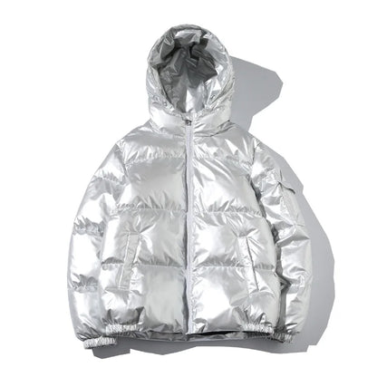 Parka hiver c à capuche imperméablesolide décontracté