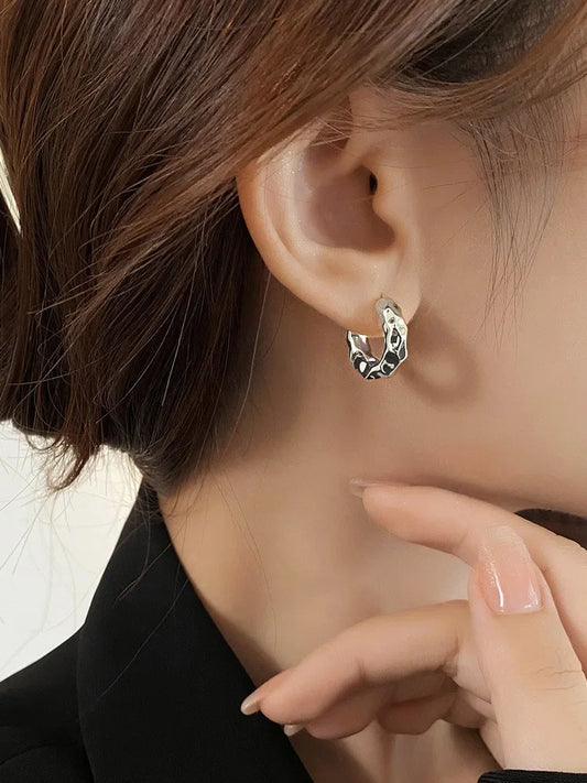 Boucles d'oreilles circulaires en argent Sterling 925 pour femmes, cerceau d'oreille en argent véritable, tendance, nouvelle collection, offre spéciale