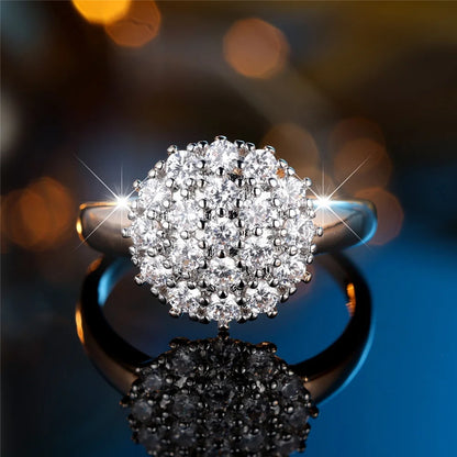 Femme mignon blanc noir Zircon pierre couleur or bijoux de mariage promesse bagues de fiançailles pour les femmes