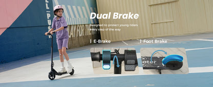 Scooter électrique pour enfants K2Pro, pneus 6 pouces, moteur 150W, vitesse 16 km/h, batterie 2,6 ah, portée 6-9km, 3 vitesses, hauteur réglable