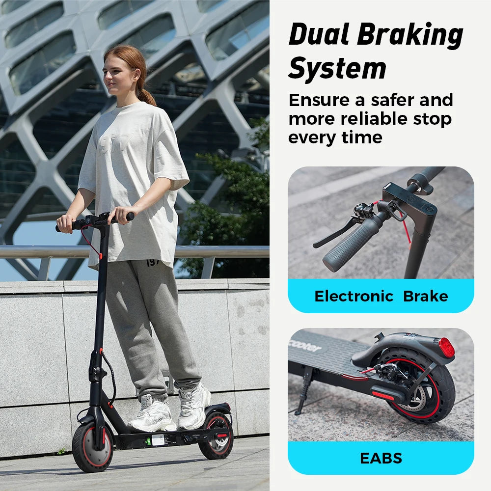 iScooter Trottinette électrique i9 8,5 pouces 350 W 7,5 Ah 30 km/h pour adultes, autonomie maximale de 30 km, avec application