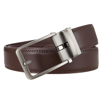 Ceinture de Luxe pour Hommes en Cuir Véritable Designer de Marque Automatique Haute Qualité Taille Élégante pour Jeans