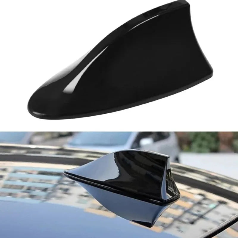 Décoration aérienne de toit d'aileron de requin de voiture de 2 pièces, Option d'antenne Radio AM FM, accessoire de style extérieur pour les véhicules, antenne de toit de voiture