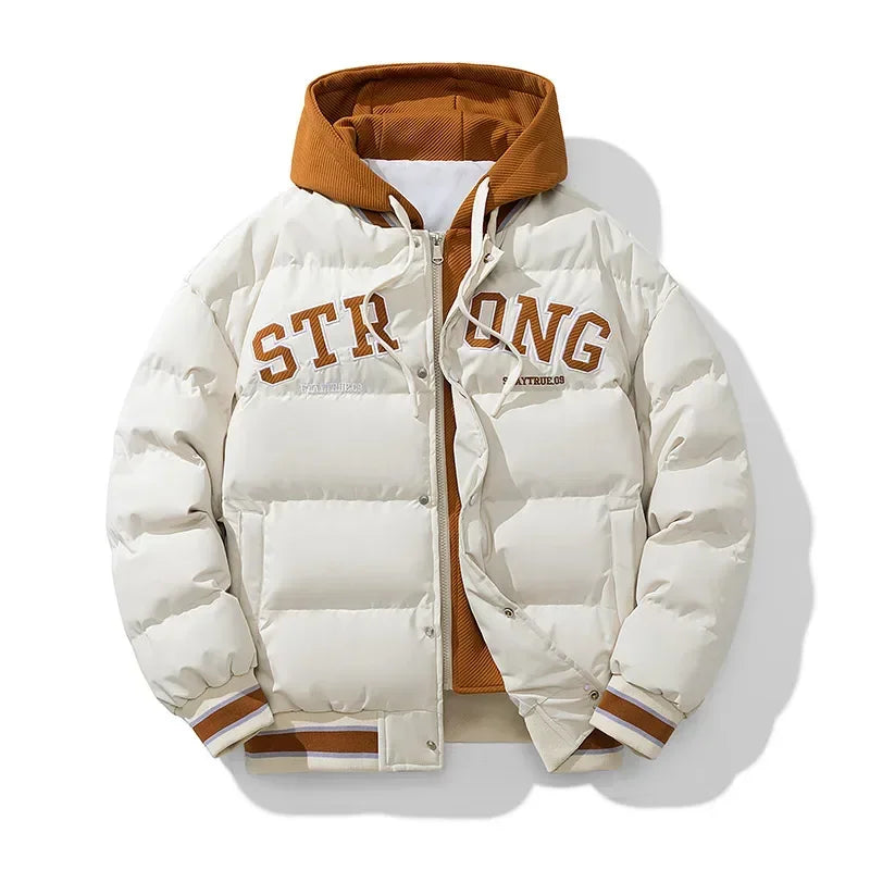 Veste pour jeunes hommes fermeture éclair nouvelle veste Streetwear coupe-vent mode veste à capuche Parkers hiver épais thermique coton manteau hommes
