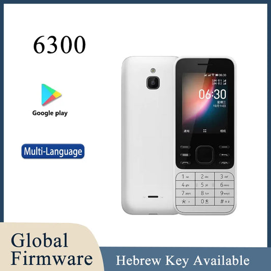 Nokia 6300 4G Téléphone Mobile Double SIM 2.4" KaiOS WiFi Bluetooth Multilingue Détachable D'occasion