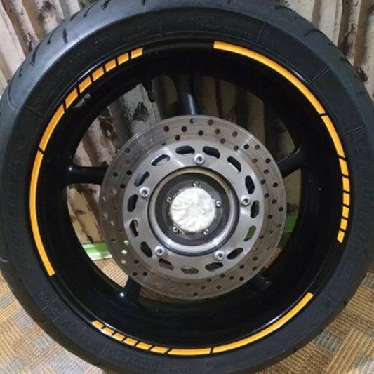 1 ensemble de bandes réfléchissantes de style de voiture, 5 couleurs, autocollants et décalcomanies pour roues de moto et vélo de Motocross, bande réfléchissante pour jante de 17/18 pouces