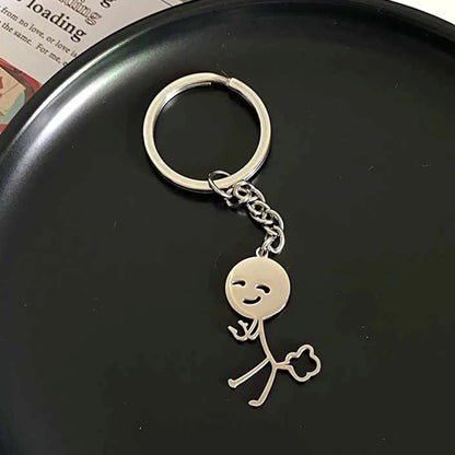 Porte-clés de Couple, Match intéressant des gens que le cœur, doigt du milieu, personnalité Ins, sac drôle, pendentif, bijoux, cadeau pour Couple et amis