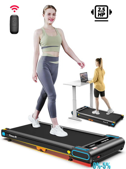 Tapis de Course Pooboo Pliable avec Inclinaison Ajustable - Tapis de Marche Électrique pour Bureau