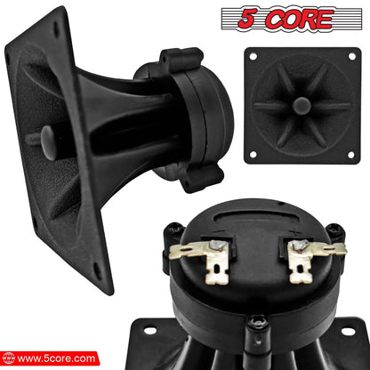 Tweeter 5Core 3,25" x 3,25" 40W Composant Carré Remplacement Super Horn Haute Puissance